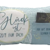 Hergo Geschenk-Kissen Mit Tasche 30x20cm - 1933 Glück Ist... Zeit Für Dich