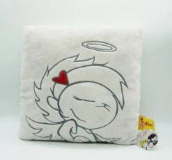 Nici 30150 Kissen Frecher Engel Quadratisch Grau Plüsch Kiss Me! 32x32cm