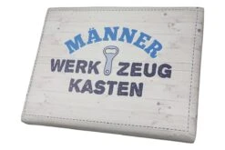Gilde Bierkasten Sitzkissen "Werkzeugkasten" 44x34cm Sitzpolster Schwarz 42998