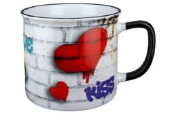 Gilde 44309 Keramik Tasse Streetart "Love" Ca. 390ml -Einrichtungsgegenstände Laden 44309 1 2