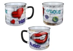 Gilde 44309 Keramik Tasse Streetart "Love" Ca. 390ml -Einrichtungsgegenstände Laden 44309 4 14 2