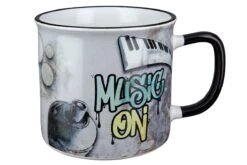 Gilde 44310 Keramik Tasse Streetart "Music On" Ca. 390ml