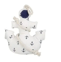 Gilde 45839 Türstopper Anker Aus Stoff Ca 28cm - Weiss