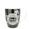 Gilde 46804 Porzellan-Tasse "PRIMITIV Aber Glücklich" Schwarz Ca 360ml Porzellan -Einrichtungsgegenstände Laden 46804 2 4
