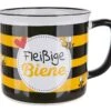 Gilde 46900 Keramik Tasse "Fleißige Biene" Schwarz-Gelb 400ml -Einrichtungsgegenstände Laden 46900 1 51