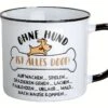 Gilde 46927 Keramik Tasse "Ohne Hund Ist Alles Doof..." Emaille-Design Ca. 390ml -Einrichtungsgegenstände Laden 46927 2 8