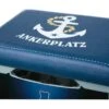 Gilde 49828 Bierkasten Sitzkissen "Ankerplatz" 44x34cm Sitzpolster Blau -Einrichtungsgegenstände Laden 49828 1