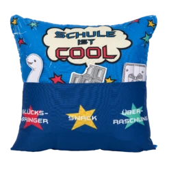 Hergo Sofahelden Kissen Mit Taschen 43x43cm - Schulanfang Jungs 8770