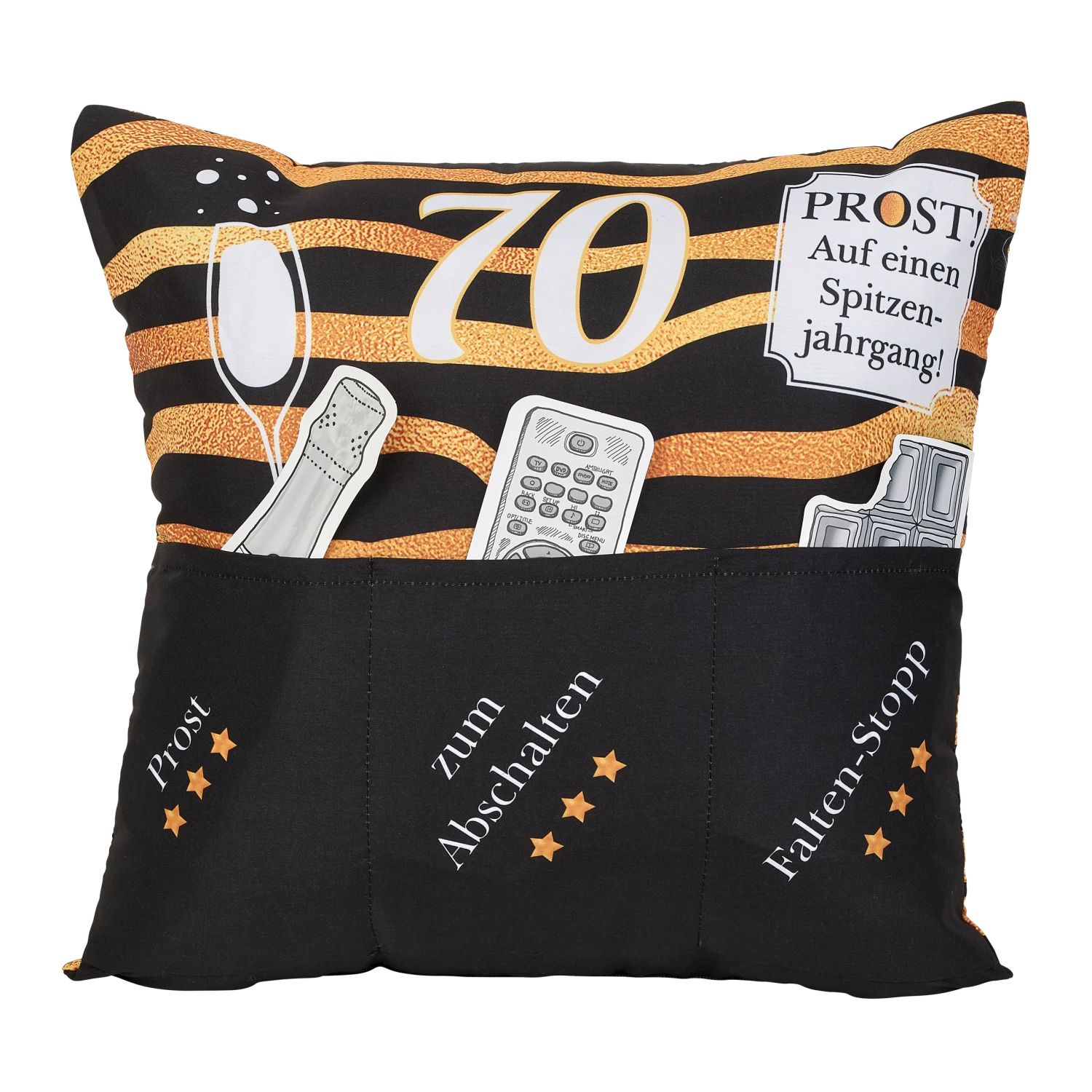 Hergo Sofahelden Kissen Mit Taschen 43x43cm - 70. Geburtstag 8778 3 Hergo Sofahelden Kissen Mit Taschen 43x43cm - 70. Geburtstag 8778