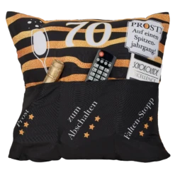 Hergo Sofahelden Kissen Mit Taschen 43x43cm - 70. Geburtstag 8778 5 Hergo Sofahelden Kissen Mit Taschen 43x43cm - 70. Geburtstag 8778 -Einrichtungsgegenstände Laden 8778 1
