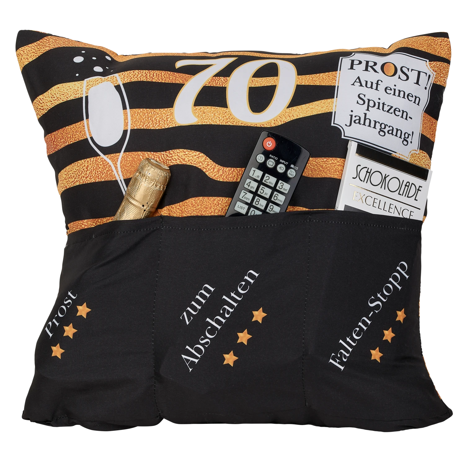 Hergo Sofahelden Kissen Mit Taschen 43x43cm - 70. Geburtstag 8778 4 Hergo Sofahelden Kissen Mit Taschen 43x43cm - 70. Geburtstag 8778 – Bild 2