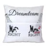 Hergo Sofahelden Kissen Mit Taschen 43x43cm - Dreamteam / Mr. & Mrs. Right 8811 -Einrichtungsgegenstände Laden 8811