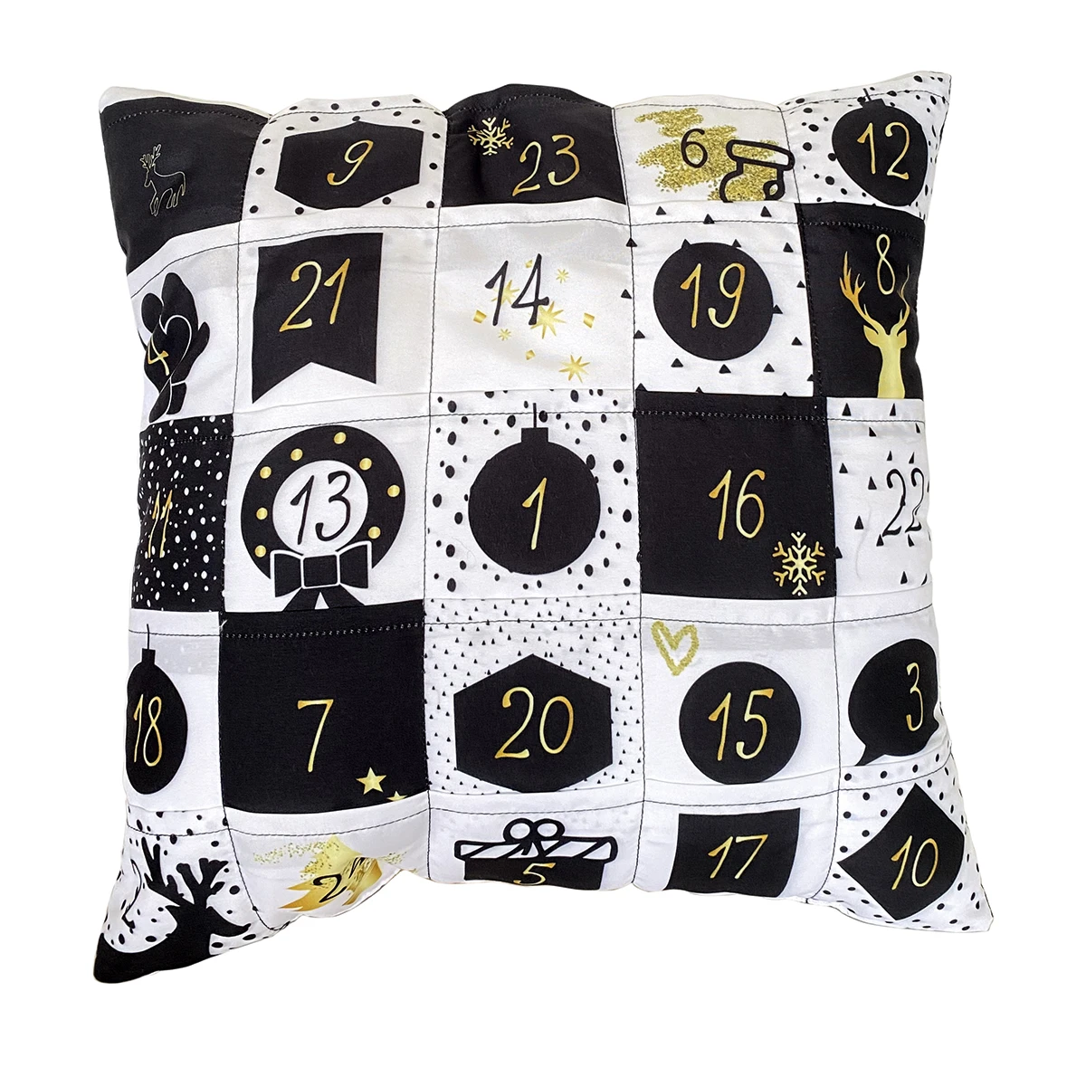 Hergo Sofahelden Adventskalender Kissen Mit Taschen 40x40cm - Black/White 8994 3 Hergo Sofahelden Adventskalender Kissen Mit Taschen 40x40cm - Black/White 8994