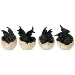 4er Drachen-Set Dracheneier - Mini-Drachen Deko Mittelalter MC30626