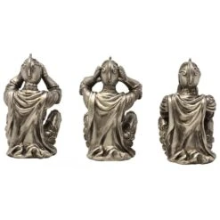 3er Set Ritter "Nicht Sehen - Hören - Sprechen" Deko Mittelalter MC36150 -Einrichtungsgegenstände Laden MC 36150 3