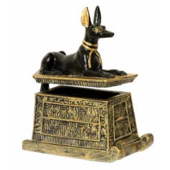 Anubis Mini-Box Zum Öffnen Ca. 7cm Hoch Handbemalt Dekogegenstand MC90015