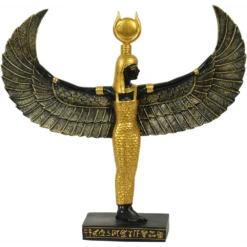 Ägyptische Isis Stehend Ca. 23cm Hoch Handbemalt Dekogegenstand MC90059