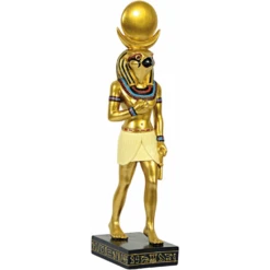 Ägyptischer Horus Goldfarben Stehend Ca. 21cm Handbemalt Dekogegenstand MC90078