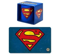 Logoshirt Frühstück Set Tasse + Brettchen Superman Logo Spülmaschinenfest (KuK)