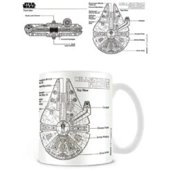 Pyramid 23478 Tasse Star Wars Millennium Falcon Skizze Kaffeetasse 315ml